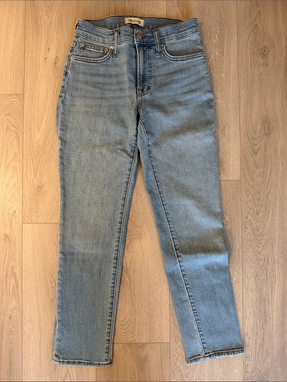 Madewell Light Blue High-Rise Straight Jeans size 24